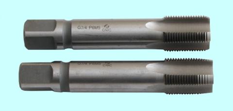 Метчик G 1 1/2" Р6М5 трубный цилиндрический, м/р. комплект из 2-х шт. (11 ниток/дюйм) ГОСТ3266