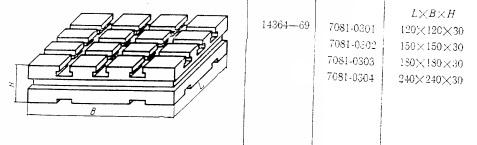 Плита квадратная 180х180х30 с Т-образными пазами 8мм (7081-0303) ГОСТ14364-69