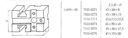 Подкладка прямоугольная 45х30х10 с 2-мя Т-образными пазами 8мм (7033-0272) ГОСТ14406-69