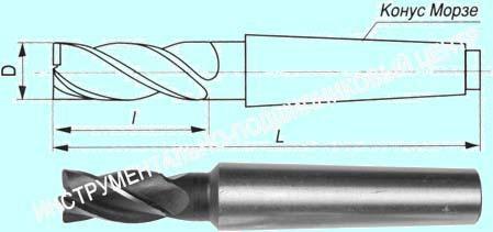 Фреза Концевая d56,0х150х275 к/х  Р18  Z=6 КМ4 "CNIC"