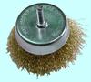 Щетка зачистная Торцевая  для дрели 75мм латунир. dхв=6мм "CNIC" (95875)