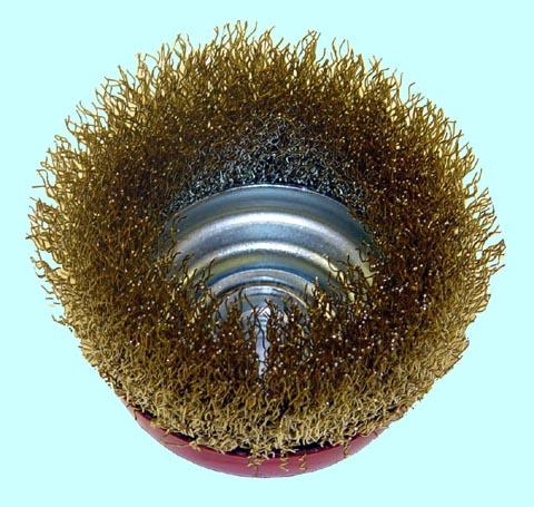 Щетка зачистная Торцевая  75хМ14мм для МШУ латунир. "CNIC" (99875)