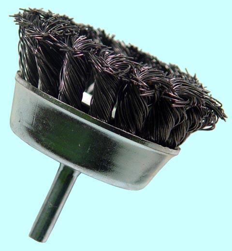 Щетка зачистная Торцевая  для дрели 75мм стальная скруч. dхв=6мм "CNIC" (95875А)