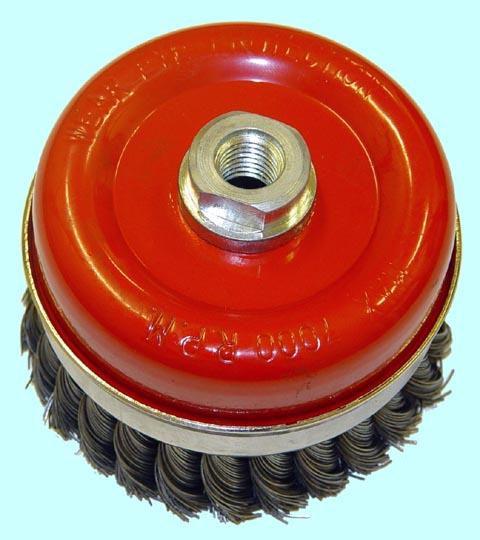 Щетка зачистная Торцевая   витая 100хМ14мм для МШУ тип А стальная скруч. "CNIC" (А91100)