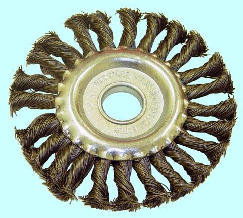 Щетка зачистная Дисковая  витая 125х22мм для МШУ стальная скруч. "CNIC" (92125)