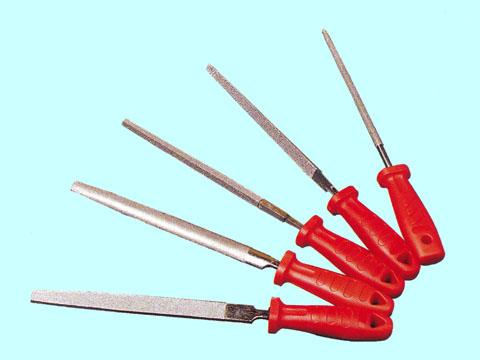 Набор напильников алмазных из  5шт. L200мм 125/100 (с пластм. ручкой) "CNIC"