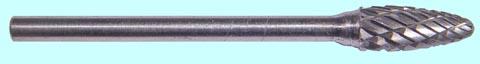 Борфреза тв.спл. гипербол.со сфер.торц.  d 4х13х3х40  R1,0 спиральная насечка (F04 13М03) "CNIC"