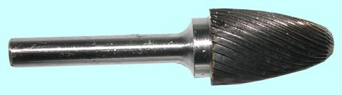 Борфреза тв.спл. гипербол.со сфер.торц.  d16х25х6х65 R3,5 спиральная насечка (F16 25М06) "CNIC"