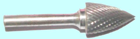 Борфреза тв.спл. гипербол.с точеч.торц.  d16х25х6х65  Х-образн.насечка (G16 25Х06) "CNIC"