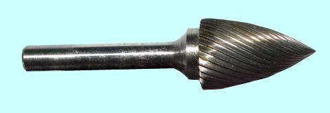 Борфреза тв.спл. гипербол.с точеч.торц.  d16х25х6х65  спиральная насечка (G16 25М06) "CNIC"