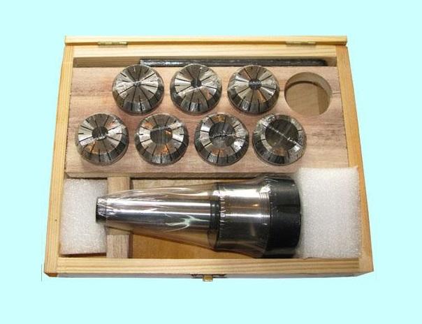 Патрон Цанговый с хвостовиком КМ5  (М20х2,5) с набором цанг ER32 из  7шт (4-20мм)