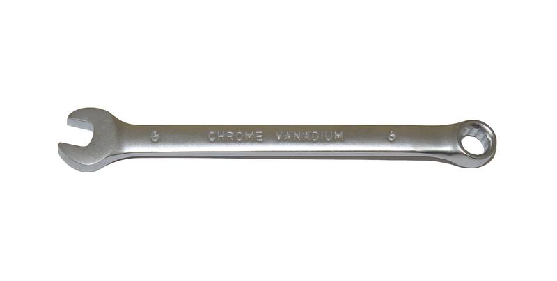 Ключ Рожковый и накидной  6мм хром-ванадий (сатингфиниш) # 8411 "CNIC"