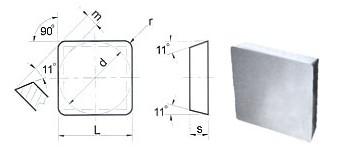 Пластина SPGN  - 120308  ВК8(В35) квадратная (03331) односторонняя пов.точности без отверстия