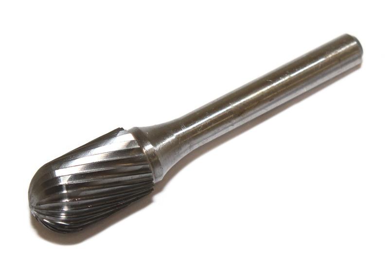 Борфреза тв.спл. сфероцилиндр. d12х20х6х65 R6  спиральная насечка (C12 20М06) "CNIC"