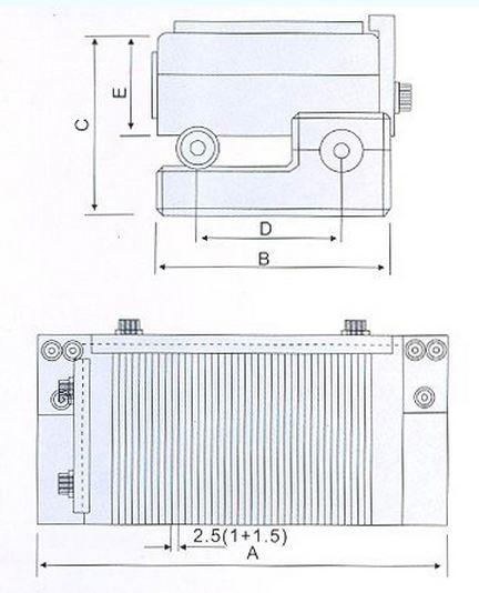 Плита магнитная синусная одноповоротная ХG42 100х175 сила напряжения 90 N/см кв. "CNIC" (66036-2)