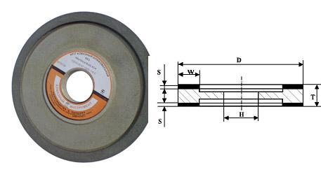 Круг алмазный 9А3 (плоский с двухстрон. выточкой) 150х20х3х16х32 АС4 160/125 100% В2-01 216,0 карат