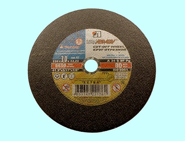 Круг отрезной армированный 230х3,0х22 A24 S BF по металлу (Луга)