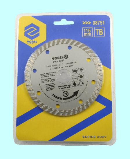 Диск отрезной алмазный Для сухой резки 115х2х7х22мм "Турбо" с непрерывной реж. кромкой (08751)