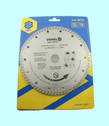 Диск отрезной алмазный Для сухой резки 180х2,0х 7х22мм "Турбо" с непрерывной реж. кромкой (08754)