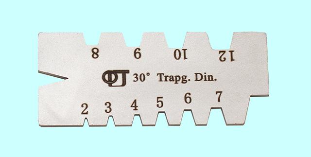 Шаблон для заточки резьбовых резцов для трапецеидальной резьбы