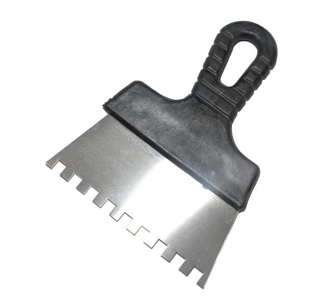 Шпатель фасадный 250мм зубчатый 6х6мм нерж.сталь с пластм. ручкой (06305)