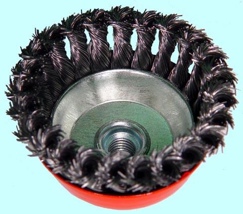 Щетка зачистная Торцевая   витая 100хМ14мм для МШУ тип В стальная скруч. "CNIC" (В91100)