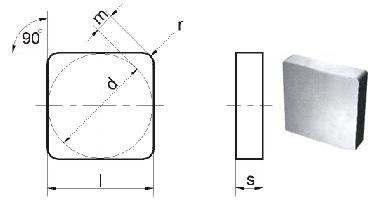 Пластина SNGN - 120408  ВОК-71 квадратная (03131) гладкая без отверстия