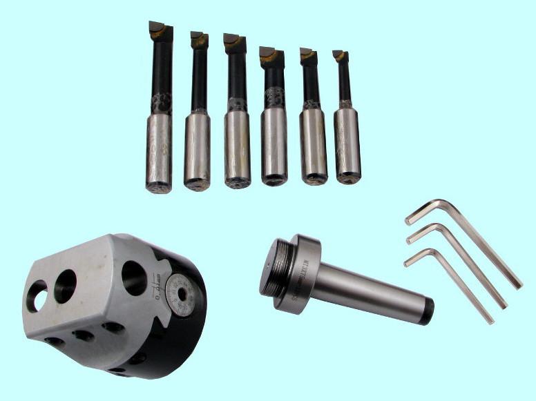 Головка расточная d100мм, D расточки  15-160мм, хв-к КМ5 с к-том резцов Т15К6 из 6шт."CNIC"