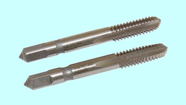 Метчик   1/4" UNC 60° Р6АМ5 дюймовый, м/р., комплект из 2-х шт. (20 ниток/дюйм) DIN351 "CNIC"