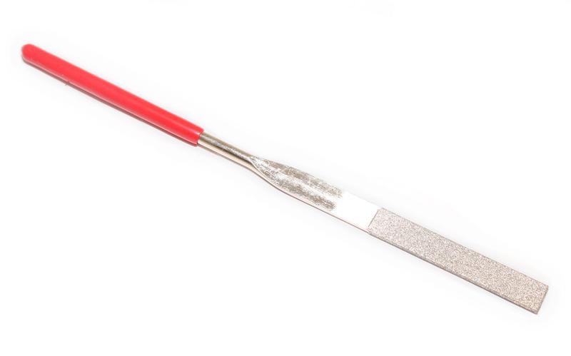 Надфиль Алмазный плоский L160х4 тупоносый с обрезиненной ручкой "CNIC"