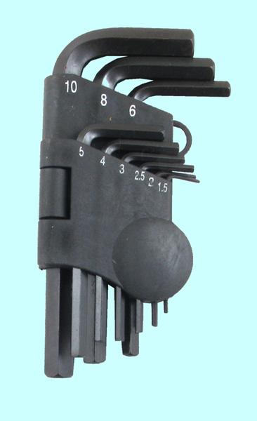 Набор ключей Шестигранных из  9шт (1,5;2;2,5;3;4;5;6;8;10мм) на клипсе СrV "CNIC" (2147)