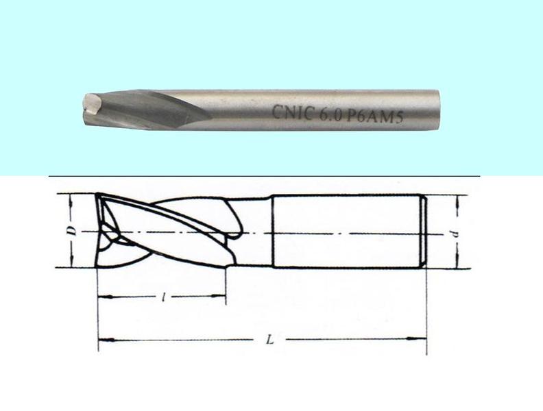 Фреза Шпоночная d 2,0х 4х30 ц/х Р6АМ5 "CNIC"