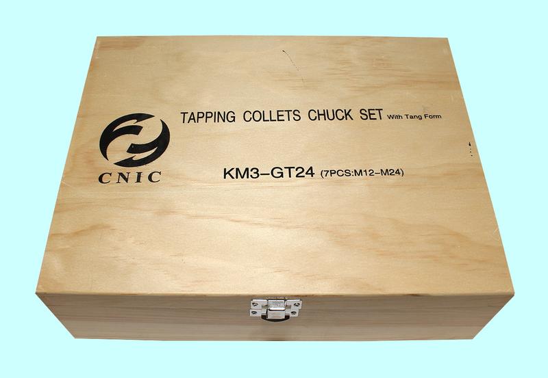 Патрон резьбонарезной с хвостовиком КМ3 с лапкой с набором головок из 7шт. М12-М24 (MТ3-GT24-140L) "CNIC"