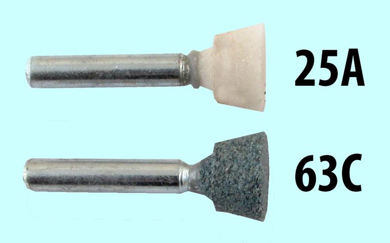 Головка абразивная 16х 8х6 DW(ГУ) 25А F60(25Н) O(СТ1) с хвостовиком "CNIC"