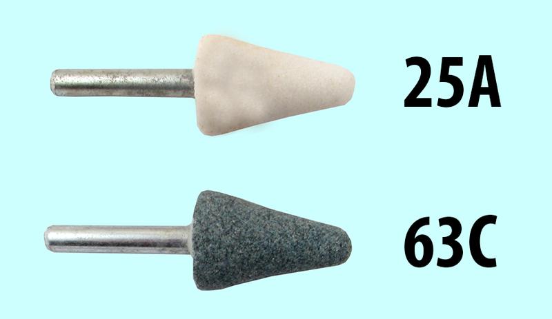 Головка абразивная 16х16х6 KW(ГКЗ) 25А F60(25Н) O(СТ1) с хвостовиком "CNIC"