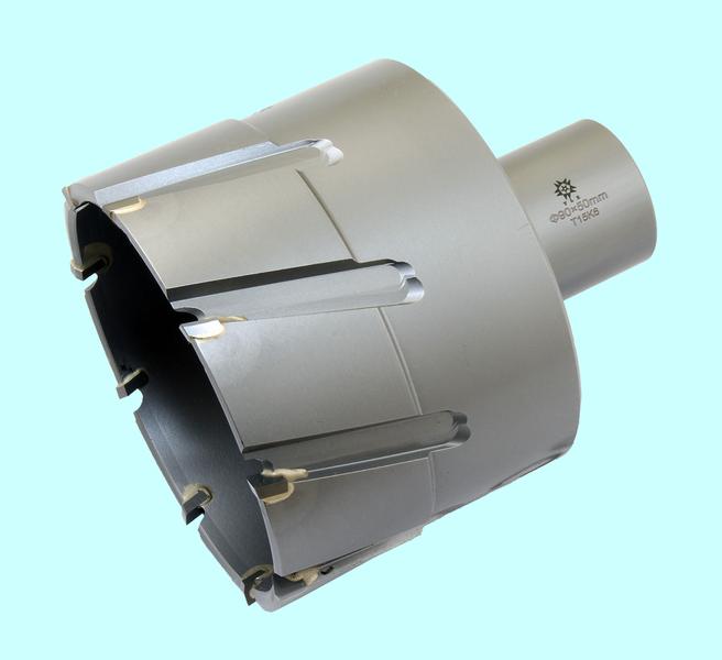 Сверло d 90х50 корончатое кольцевое Т15К6 хвостовик Weldon 32мм по металлу "TLX"