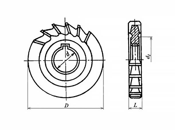 Фреза дисковая пазовая   80х12х27 Р18, Z =14 затылованная