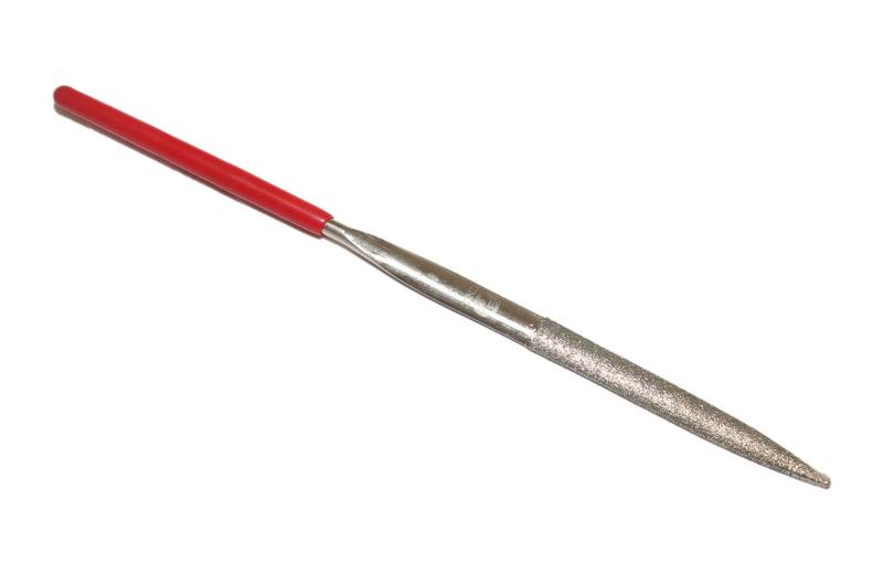 Надфиль Алмазный полукруглый L140х3 с обрезиненной ручкой "CNIC"