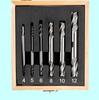 Набор Фрез концевых 2-х  сторонних по металлу из  6шт. (d4, 5, 6, 8, 10, 12мм Z=3) Р18 в деревянном футляре "CNIC"