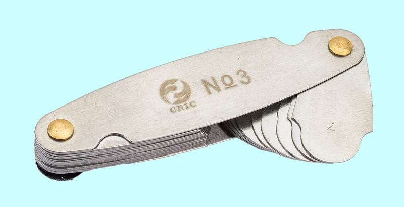 Набор радиусных шаблонов №3 (R 7-25мм) "CNIC"