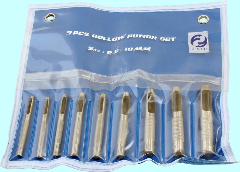 Набор высечек (пробойников) из  9-ти шт. от 2.5 до 10мм в блистере "CNIC" (ОТ207)