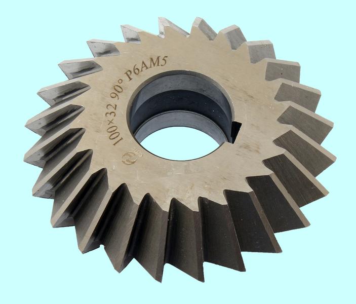 Фреза Двухугловая симметричная 100х32х32мм, 90° Р6АМ5 Z=24 "CNIC"