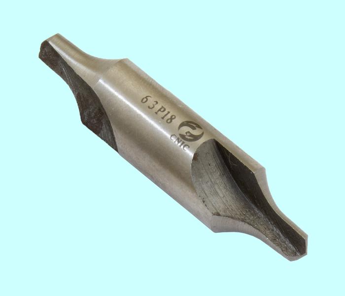 Сверло d  6,3х16,0х71,0х17,0х20.0 центровочное Р18, двухстороннее, тип R (с дугообразующей) вышл. проф. "CNIC"