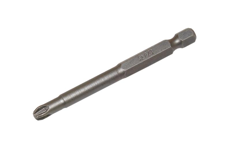 Биты крестовые PZ3х 75мм S2 цилиндрические с насечкой DIN3126 хвостовик Е1/4 PROFI "CNIC" в упаковке 10 шт.