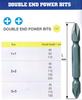 Биты крестовые PH1хPH1х 45мм CrV двухсторонние в упаковке 2 шт. DIN3126 хвостовик E1/4 "CNIC"