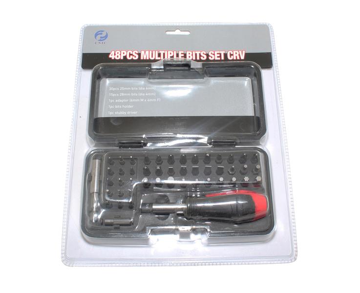 Набор бит из  48 шт. сталь CrV с рукояткой и магнитным держателем (WX-MP48) "CNIC"