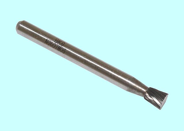 Борфреза тв.спл. с обратным конусом d 3х 4х3х38 10° спиральная насечка (N03 04М03) "CNIC"