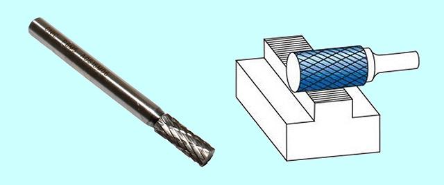 Борфреза цилиндрическая  d 6х16х6х60 Р6АМ5 Х-образн. насечка "CNIC" (А06 16М06)