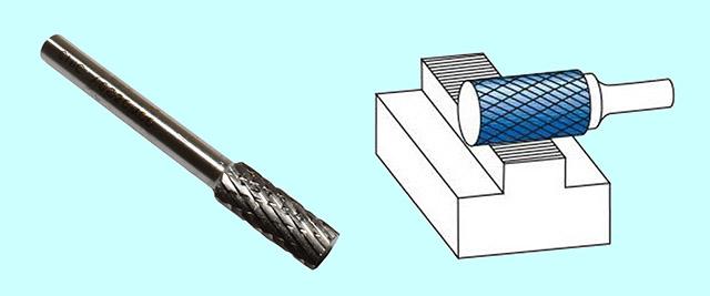 Борфреза цилиндрическая  d 8х20х6х60 Р6АМ5 Х-образн. насечка "CNIC" (А08 20М06)
