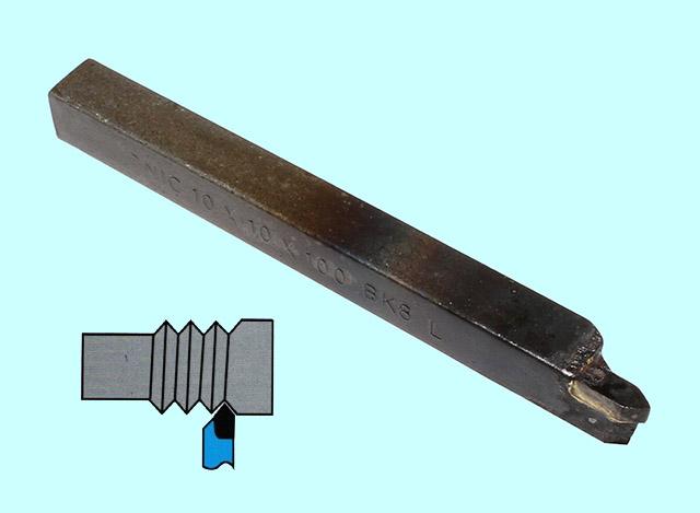 Резец Резьбовой  12х12х110 Т15К6 для наружной резьбы левый DIN 282-60 "CNIC"